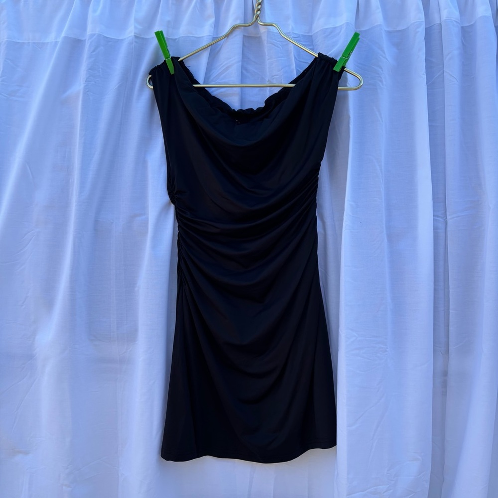 Off the shoulder Black Women's mini Dress